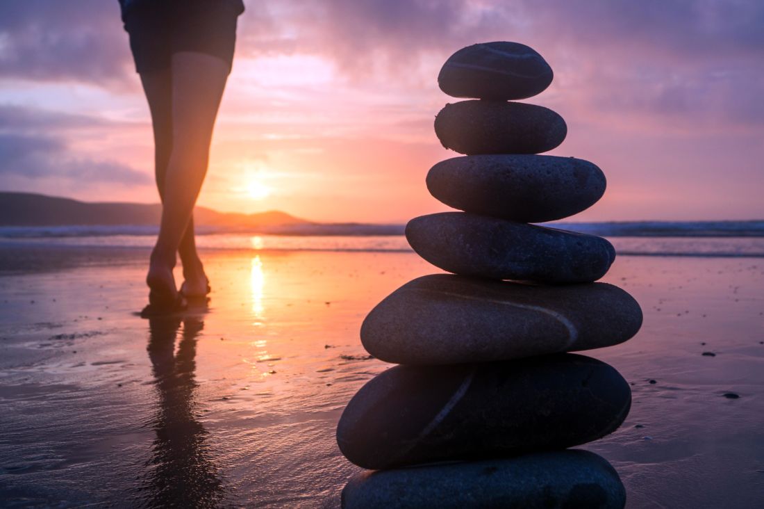 Walking on the beach image